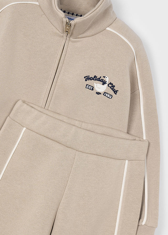 Fato treino algodão Avelã - Mayoral