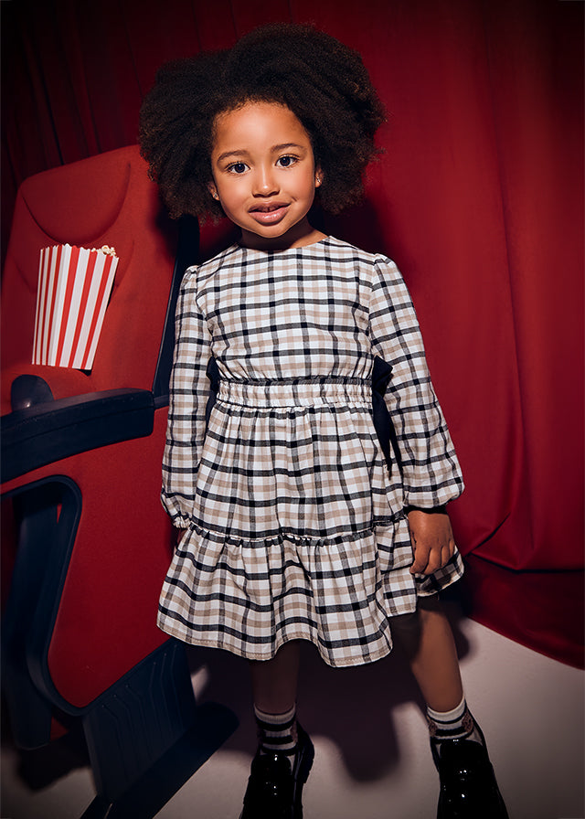 Vestido xadrez Preto - Mayoral