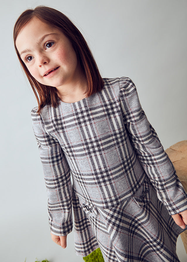 Vestido malha jacquard Prata vig - Mayoral