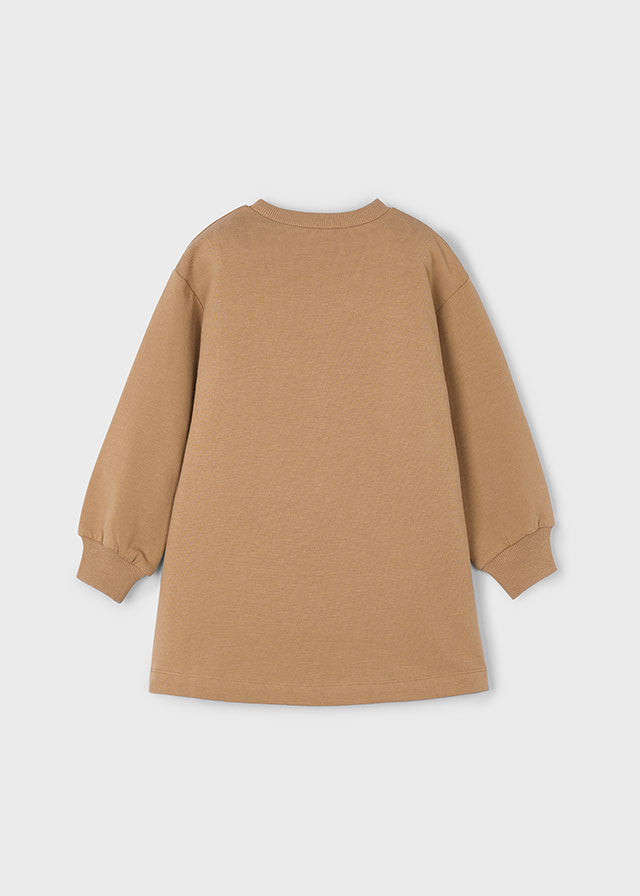 Vestido algodão evase Camel - Mayoral