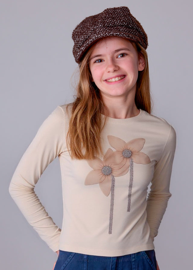Camisola manga comprida bordada Macchiato - Mayoral