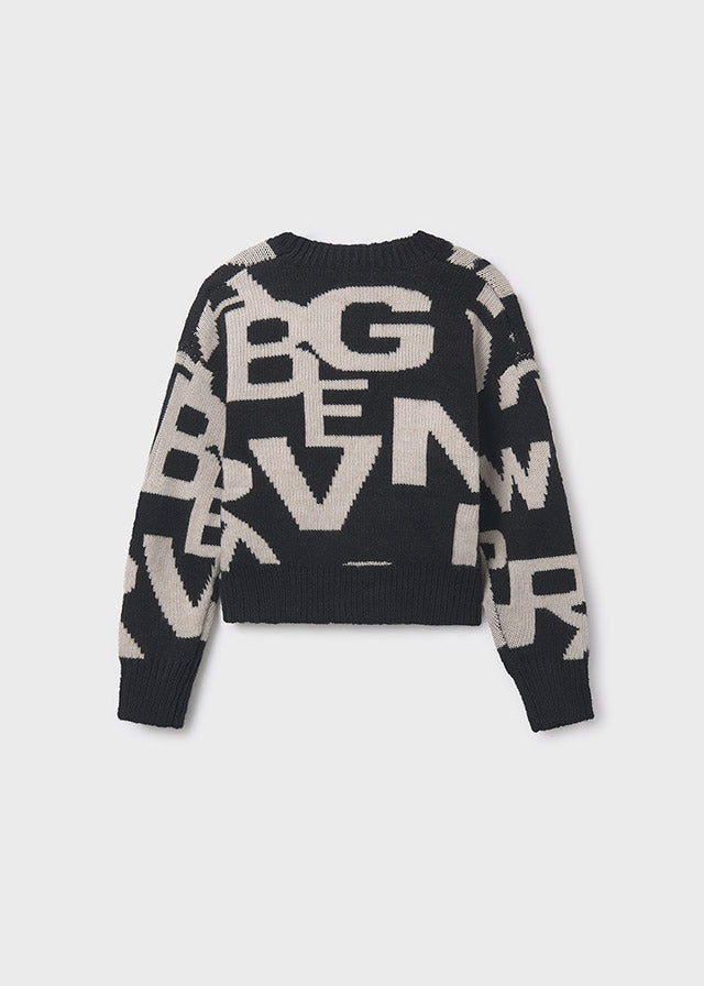 Jersey jacquard Preto - Mayoral