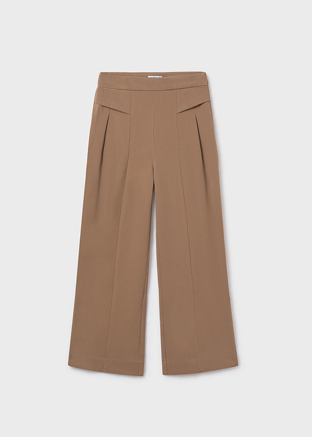 Calça wide leg Camel Menina - Mayoral