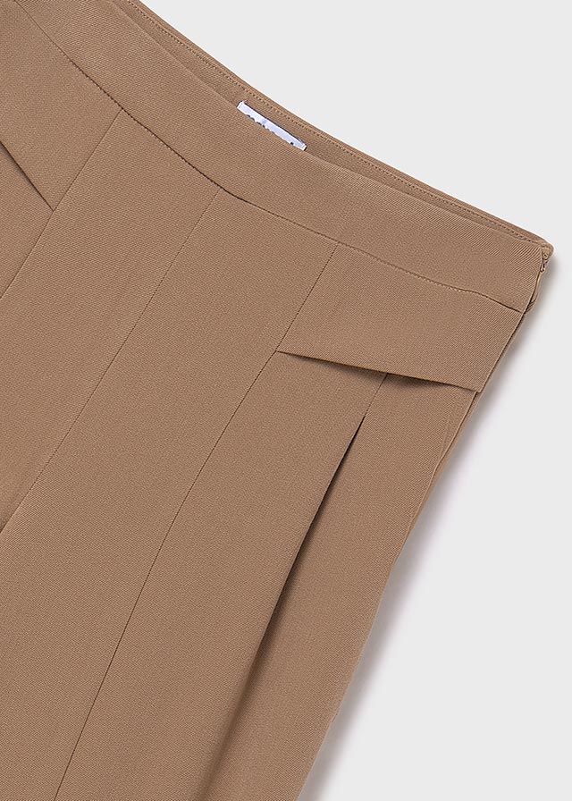 Calça wide leg Camel Menina - Mayoral