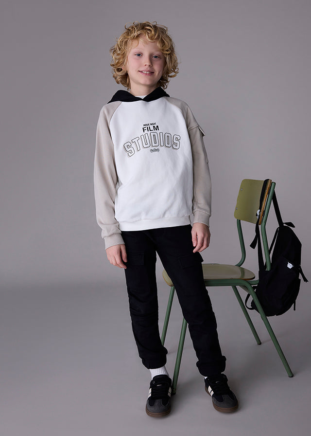 Fato treino blocking Bege-preto - Mayoral