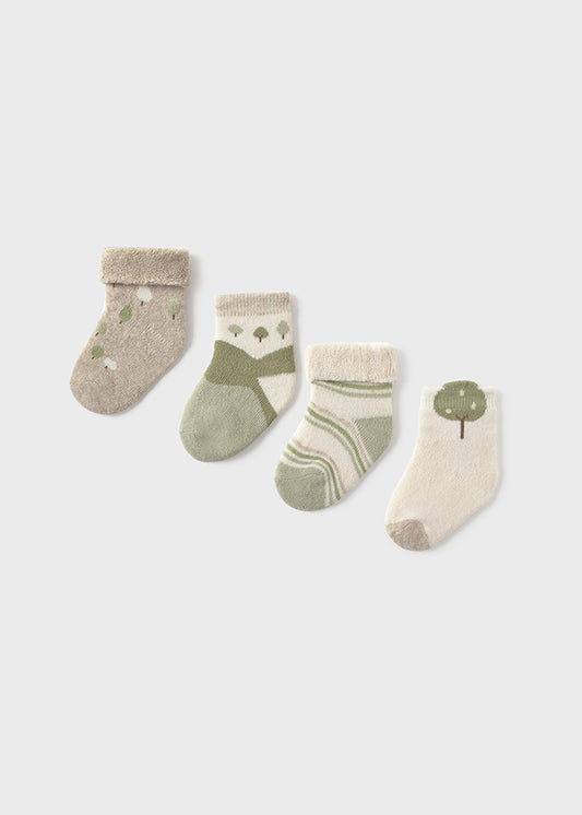 Set 4 pares de meias - Mayoral Newborn - Sálvia
