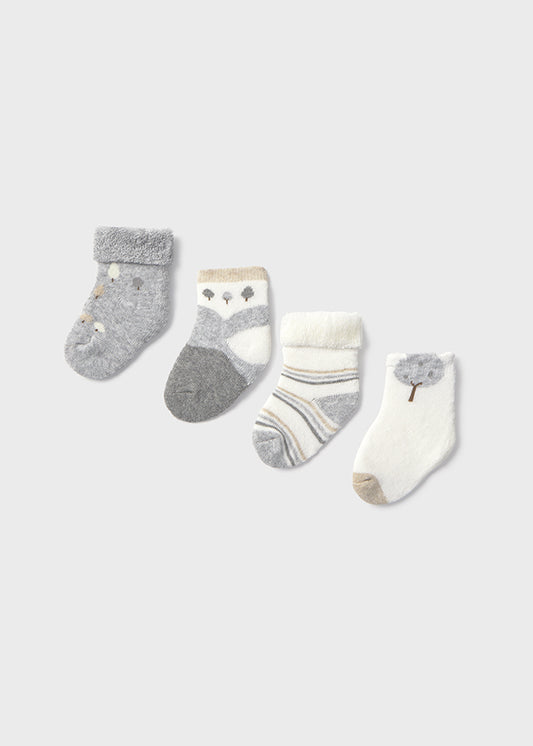 Set 4 pares de meias - Mayoral Newborn - Granito vi