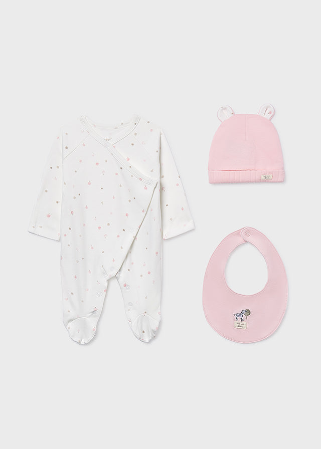 Conjunto presente 3 peças unissexo bebé - Mayoral Newborn - Quartzo