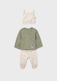 Conjunto presente 3 peças unissexo bebé - Mayoral Newborn - Sálvia