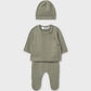 Conjunto presente 3 peças tricô unissexo - Mayoral Newborn - Sálvia