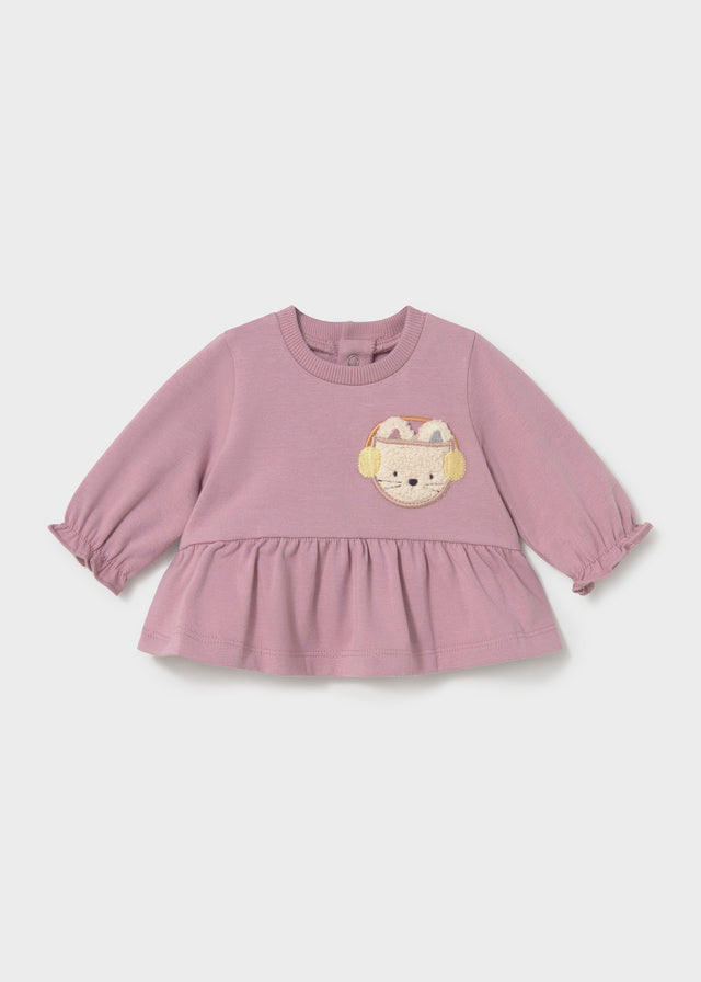Pack 2 camisetas manga comprida bebé menina Mayoral 2083-74 Rosa malva