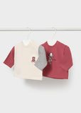 Pack 2 camisetas manga comprida bebé menino Mayoral 2085-11 Ameixa