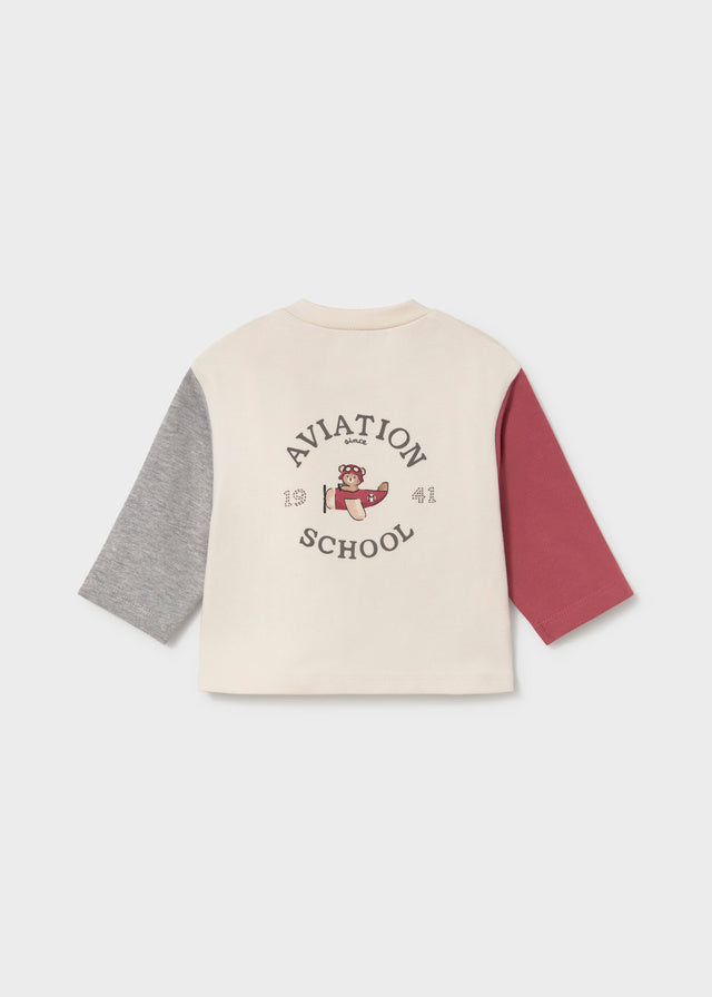 Pack 2 camisetas manga comprida bebé menino Mayoral 2085-11 Ameixa