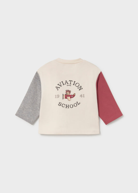 Pack 2 camisetas manga comprida bebé menino Mayoral 2085-11 Ameixa