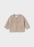 Casaco tricot gola redonda bebé menino Mayoral 2304-41 Moca vig
