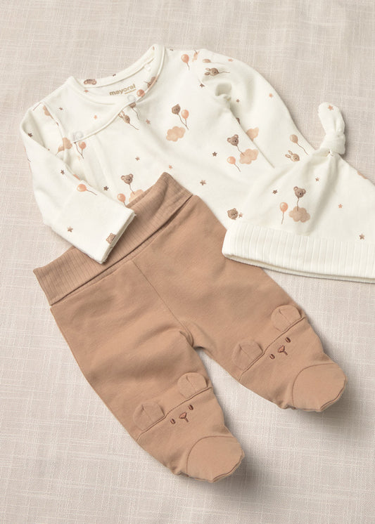 Set de prenda conjunto polaina bebé menina Mayoral 2517-44 Canela