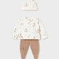 Set de prenda conjunto polaina bebé menina Mayoral 2517-44 Canela