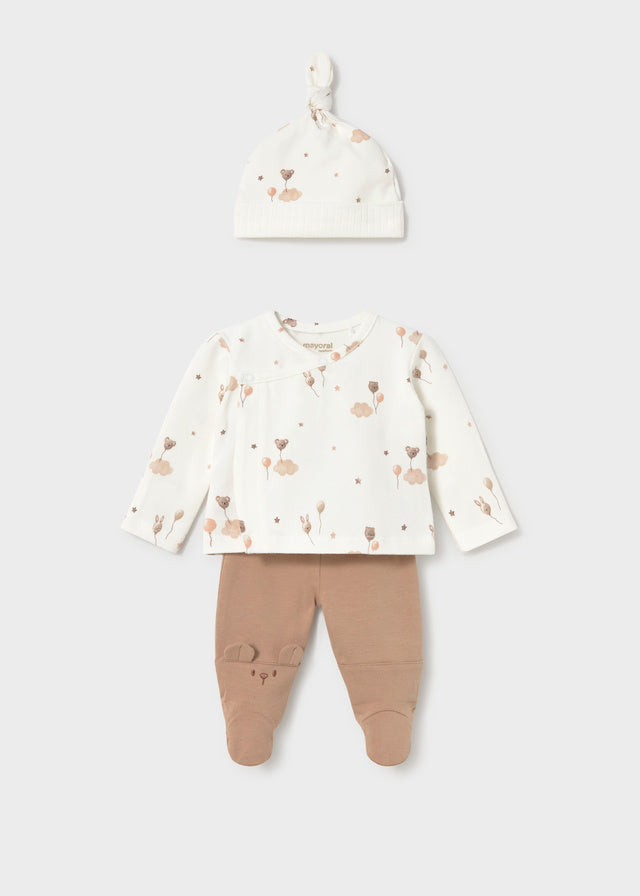 Set de prenda conjunto polaina bebé menina Mayoral 2517-44 Canela