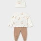 Set de prenda conjunto polaina bebé menina Mayoral 2517-44 Canela