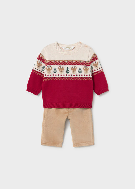 Conjunto de Calça em Jersey para Bebé Menino – Vermelho | Mayoral