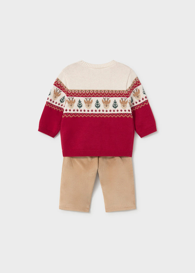 Conjunto de Calça em Jersey para Bebé Menino – Vermelho | Mayoral
