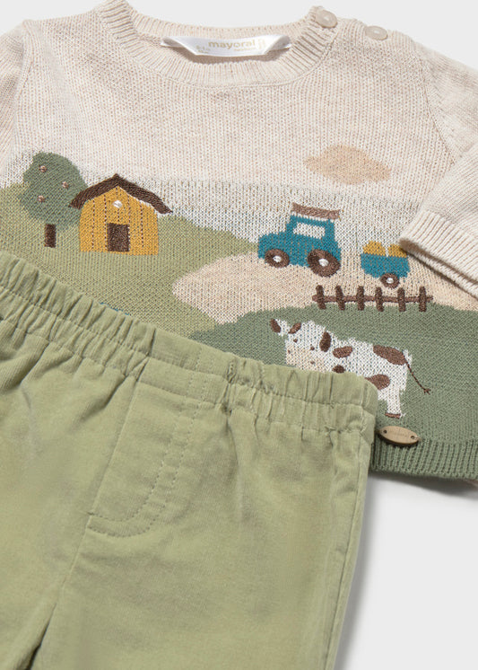 Conjunto de Calça em Jersey para Bebé Menino – Cacto | Mayoral