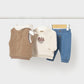 Conjunto de Calça e Colete para Bebé Menino – Biscoito | Mayoral