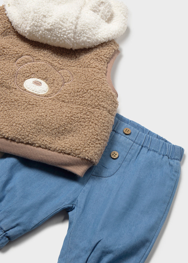 Conjunto de Calça e Colete para Bebé Menino – Biscoito | Mayoral