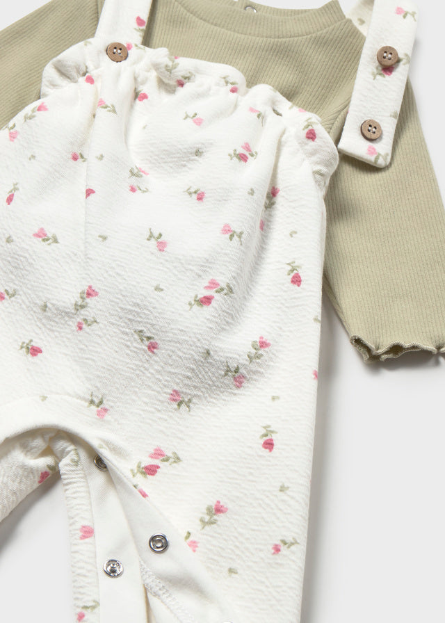 Conjunto Jardineira Estampada para Bebé Menina – Loureiro | Mayoral