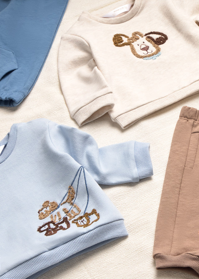 Conjunto de Malha 4 Peças para Bebé Menino – Azul Céu | Mayoral