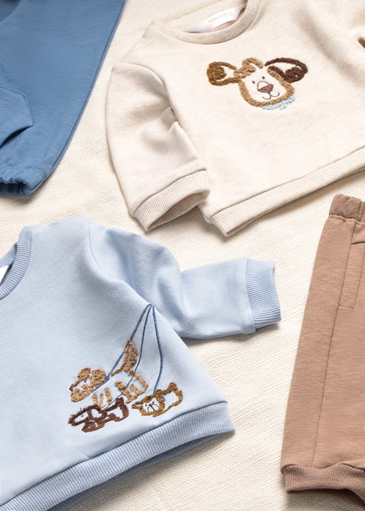 Conjunto de Malha 4 Peças para Bebé Menino – Azul Céu | Mayoral