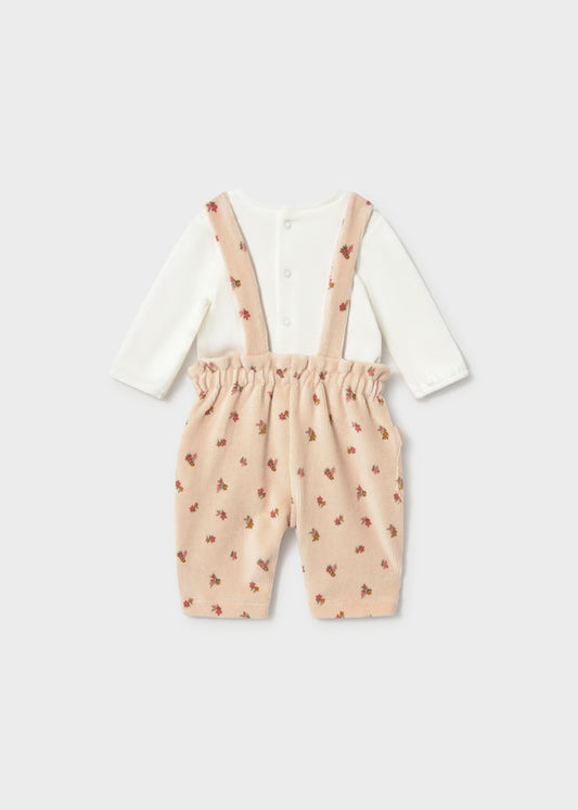 Conjunto Jardineira e Camiseta para Bebé Menina – Aveia | Mayoral