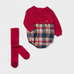 Conjunto com Macacão e Collants para Recém-Nascido – Vermelho | Mayoral