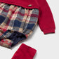 Conjunto com Macacão e Collants para Recém-Nascido – Vermelho | Mayoral