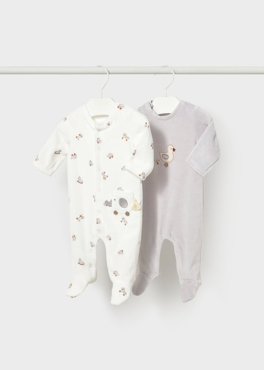 Pack de 2 Babygrows para Recém-Nascido – Neblina | Mayoral