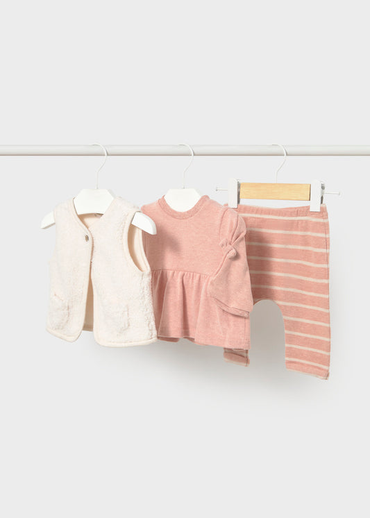 Conjunto de Leggings e Colete para Bebé Menina – Nude vig | Mayoral