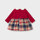 Vestido de Malha Combinado para Bebé Menina – Red | Mayoral