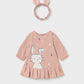 Vestido Jacquard para Bebé Menina – Nude vig | Mayoral