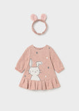 Vestido Jacquard para Bebé Menina – Nude vig | Mayoral