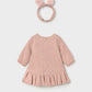 Vestido Jacquard para Bebé Menina – Nude vig | Mayoral