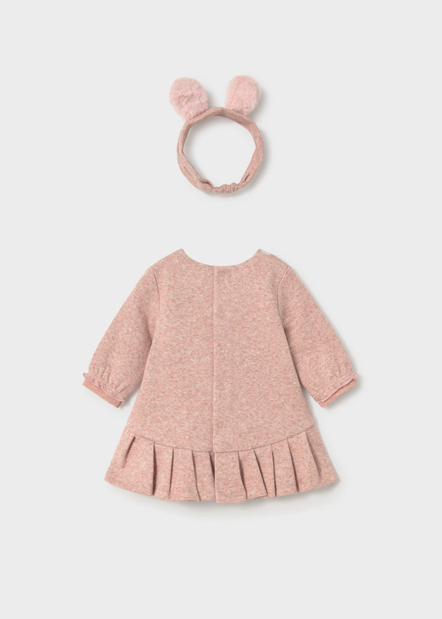 Vestido Jacquard para Bebé Menina – Nude vig | Mayoral