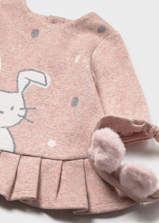 Vestido Jacquard para Bebé Menina – Nude vig | Mayoral