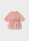 Vestido Combinado com Tule para Bebé Menina – Nude vig | Mayoral