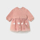 Vestido Combinado com Tule para Bebé Menina – Nude vig | Mayoral