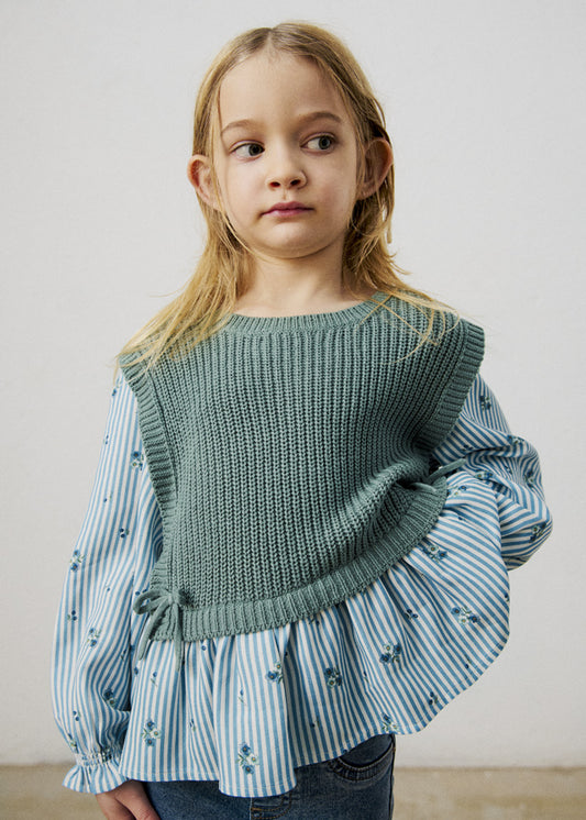 Blusa/colete combinada menina Mayoral 4036-22 Loureiro