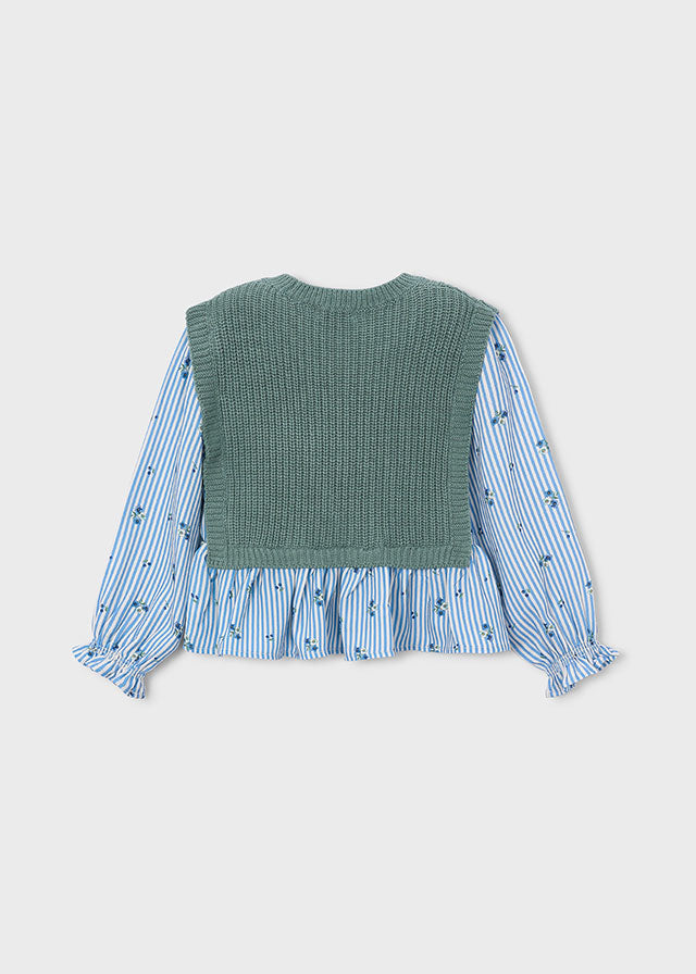 Blusa/colete combinada menina Mayoral 4036-22 Loureiro