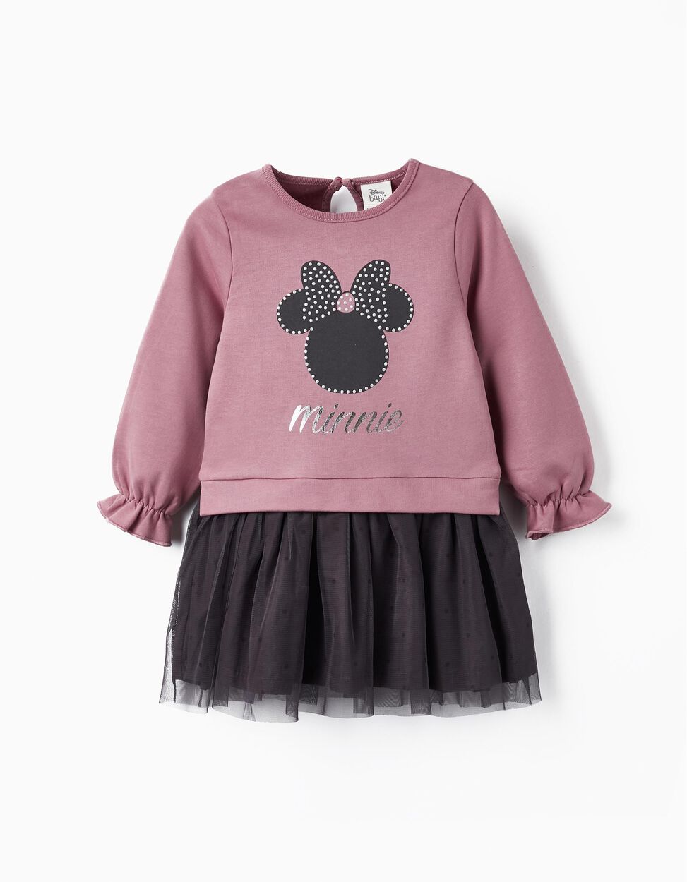 Vestido-sweat com saia de tule para bebé menina 'Minnie' - Zippy