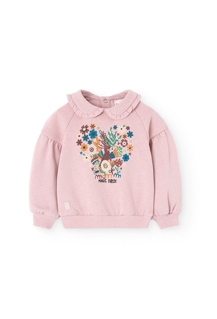 Sweatshirt algodão para o bebé menina - Boboli