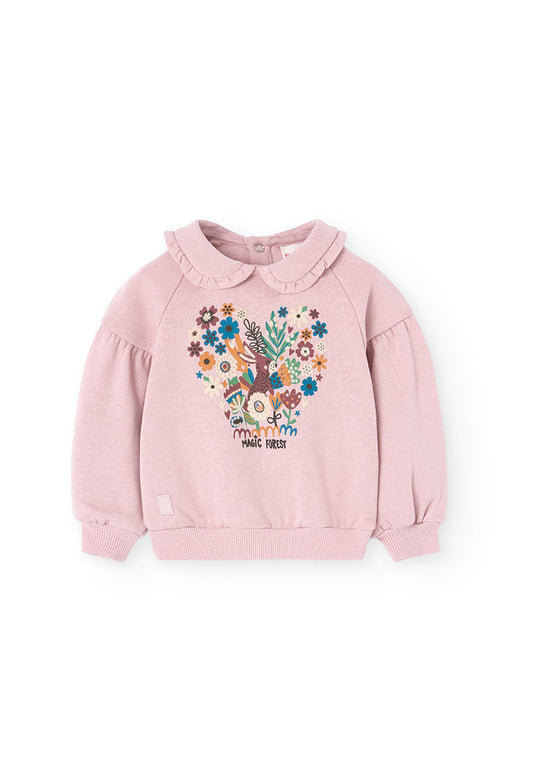 Sweatshirt algodão para o bebé menina - Boboli