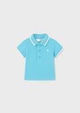 Basic short sleeve polo blue